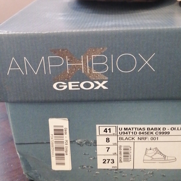 Geox U Mattias B Abx  Mens Black Leather Ankle Boots - Picture 14 of 15